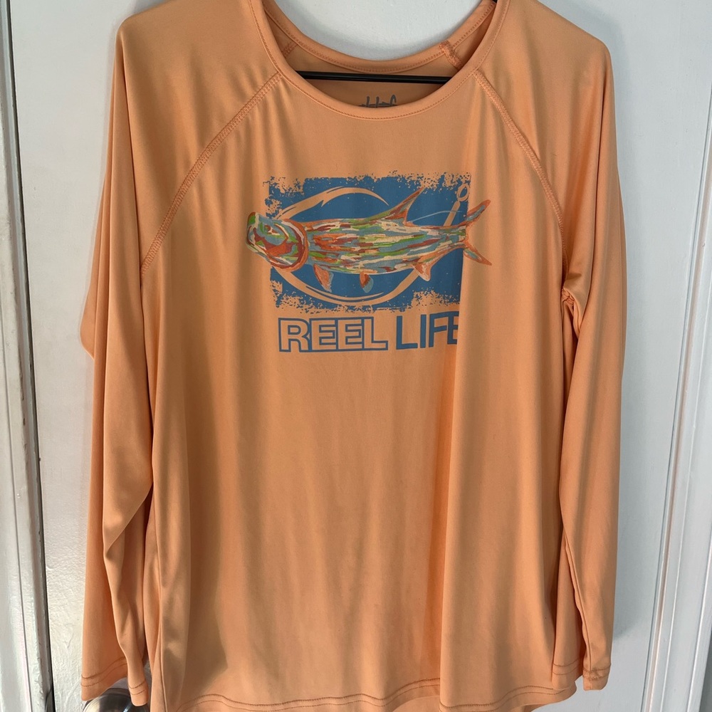Size xl, polyester, long sleeve uv tee
